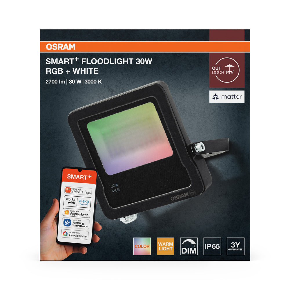 LED reflektor 30W IP65 3000K 100° – vonkajšie LED svietidlo OSRAM