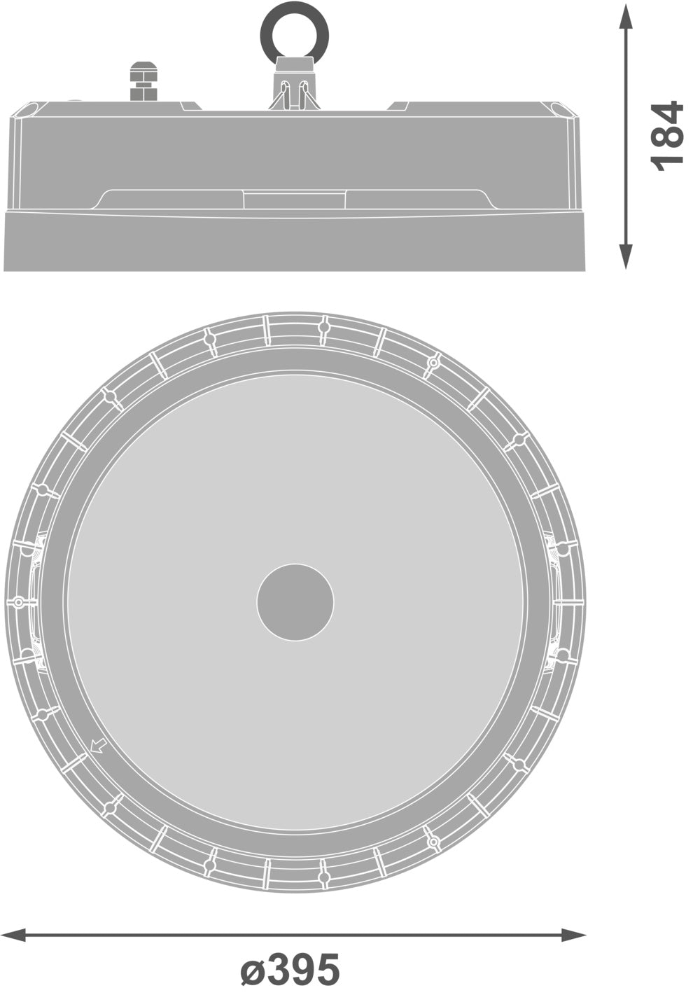 LED High Bay 195W IP66 4000K 90° – priemyselné LED svietidlo LEDVANCE