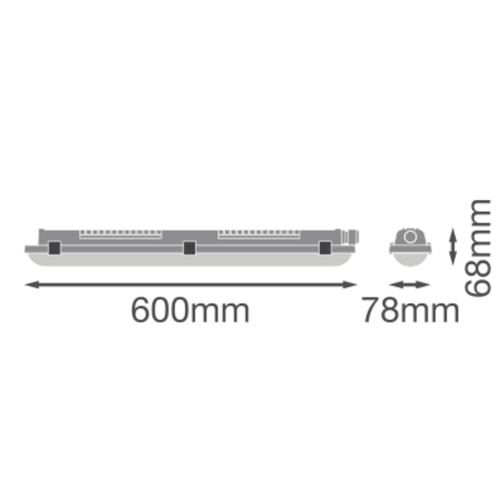 LED prachotesné svietidlo 15W IP65 4000K 115° – priemyselné prachotesné svietidlo LEDVANCE