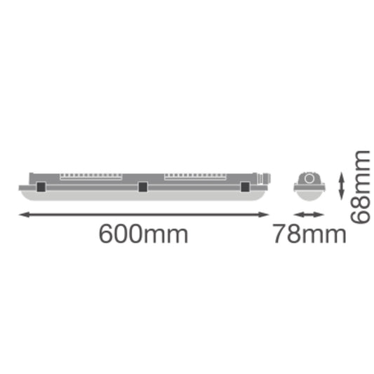 LED prachotesné svietidlo 15W IP65 4000K 115° – priemyselné prachotesné svietidlo LEDVANCE