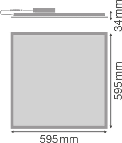 LED panel 33W IP40 120° – LED stropný panel LEDVANCE