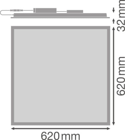 LED panel 33W IP40 4000K 90° – LED stropný panel LEDVANCE